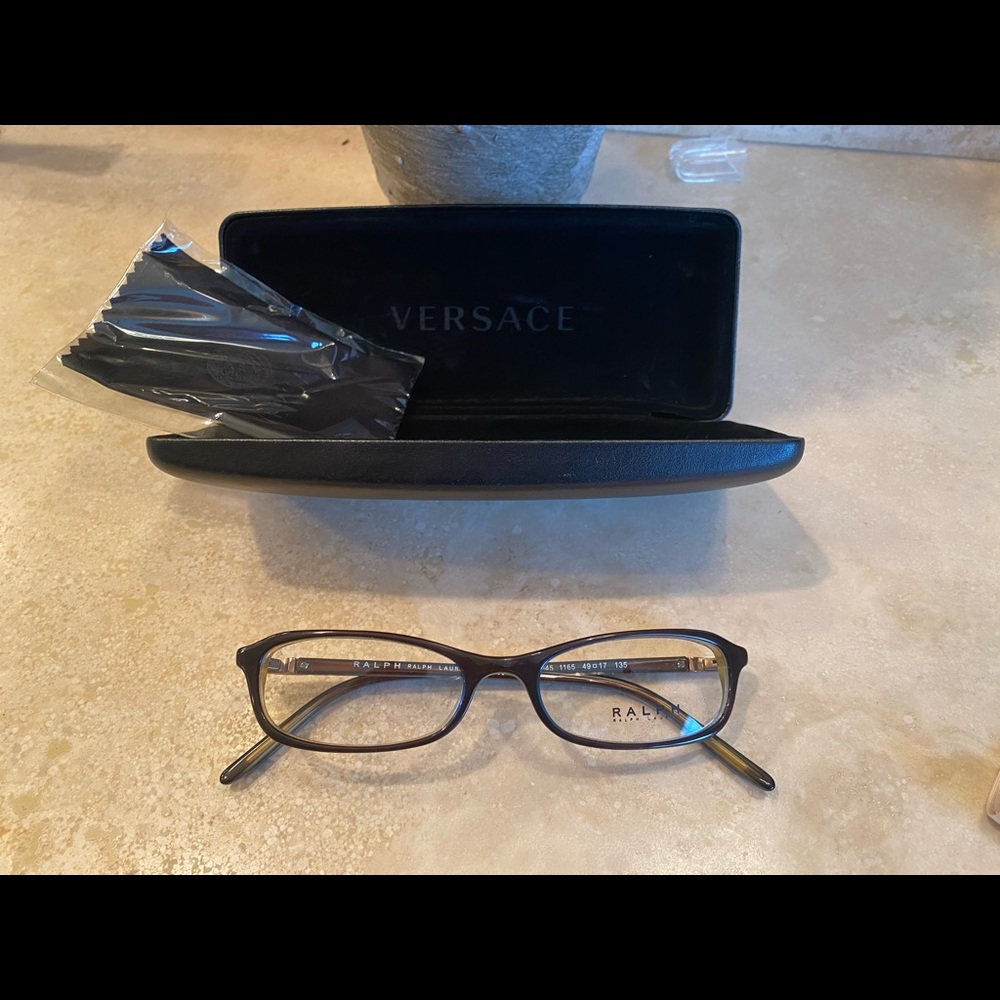 Ralph Lauren eyeglasses with Versace case